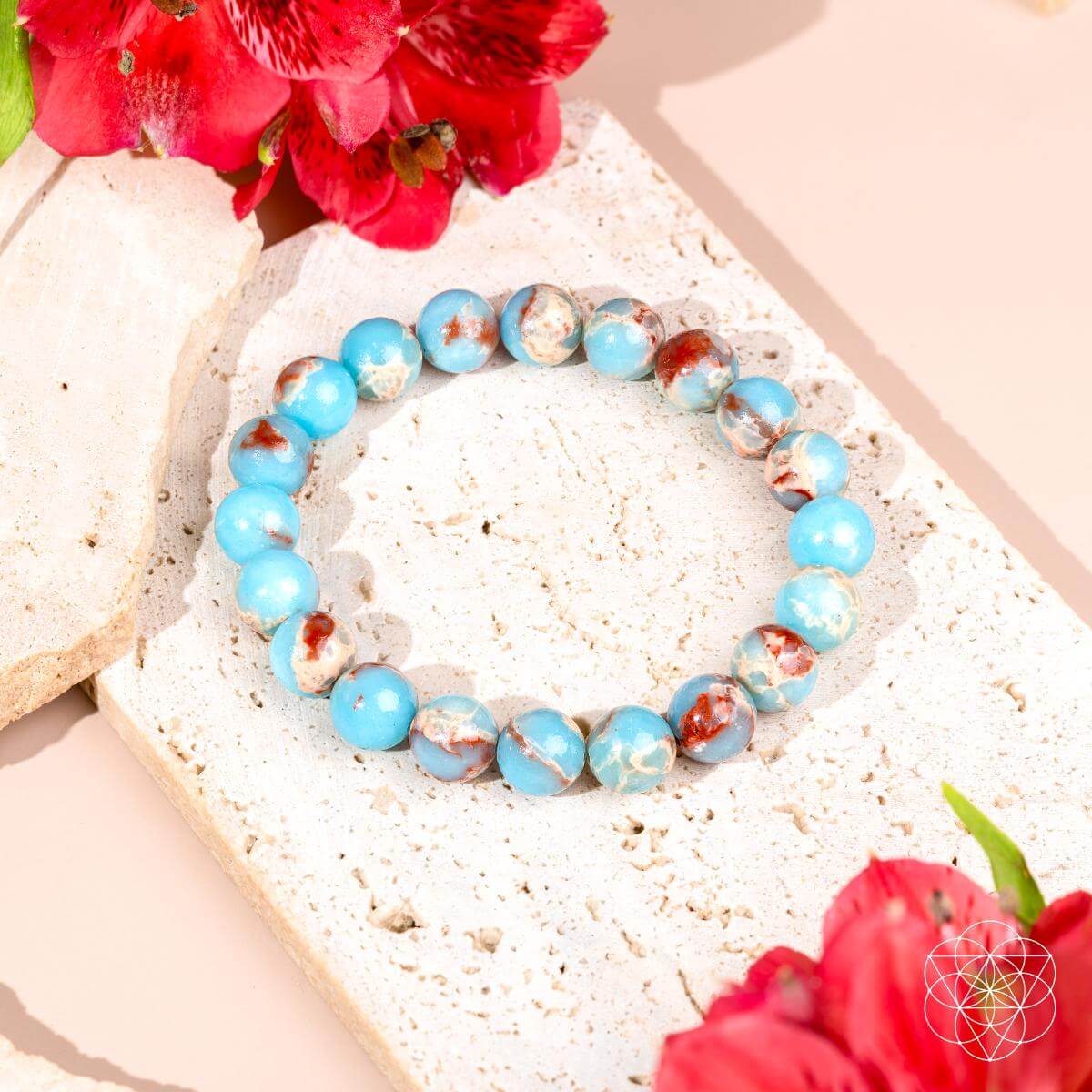 (Feroza) Aqua Terra Jasper Bracelet