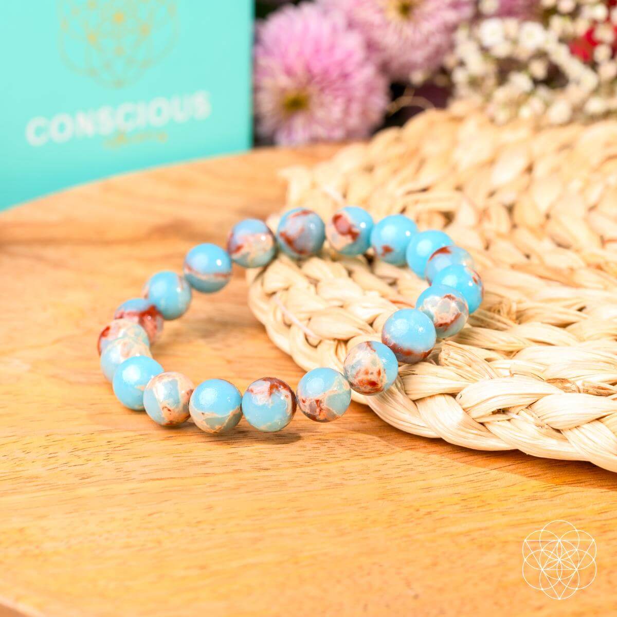 (Feroza) Aqua Terra Jasper Bracelet