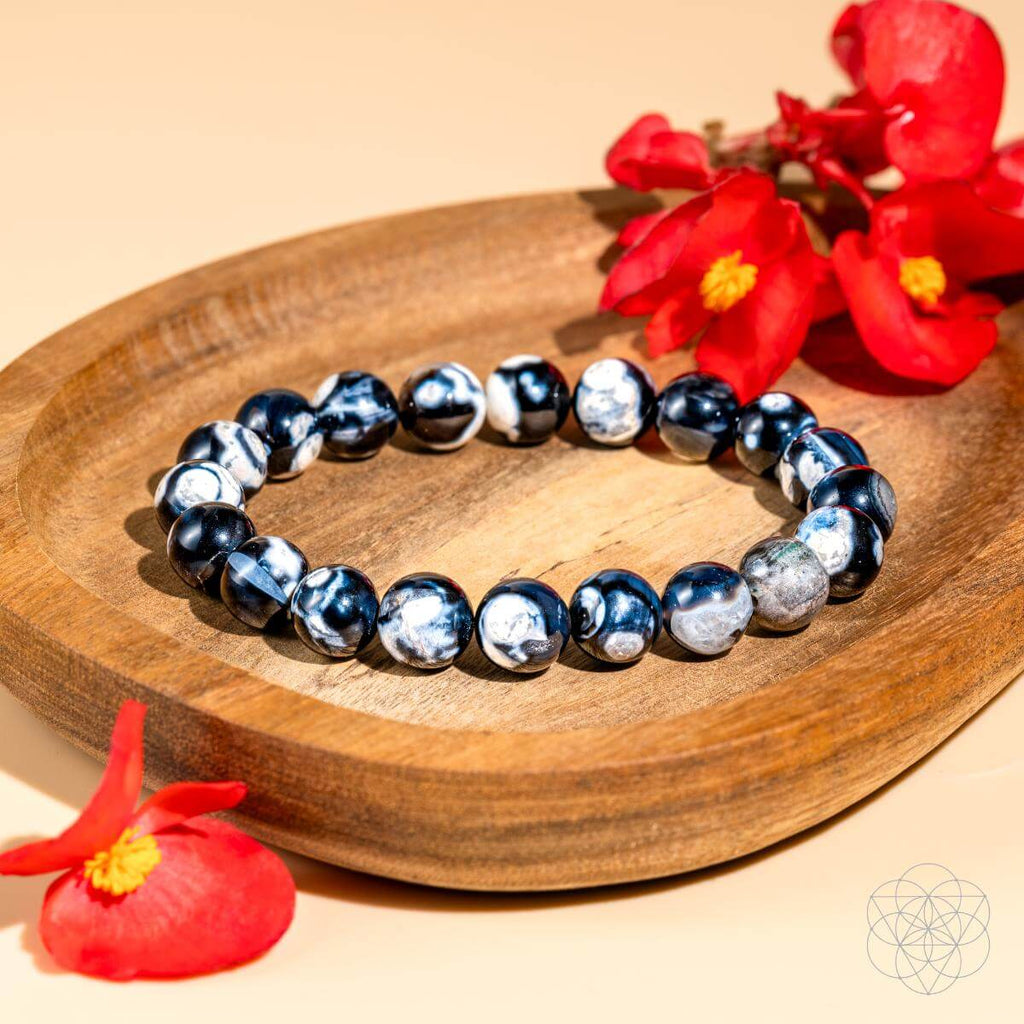 (Aqeeq) Exotic Orca Agate Bracelet