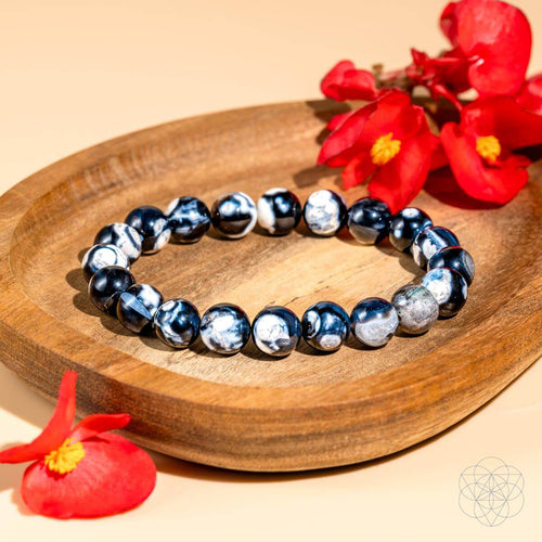 (Aqeeq) Exotic Orca Agate Bracelet